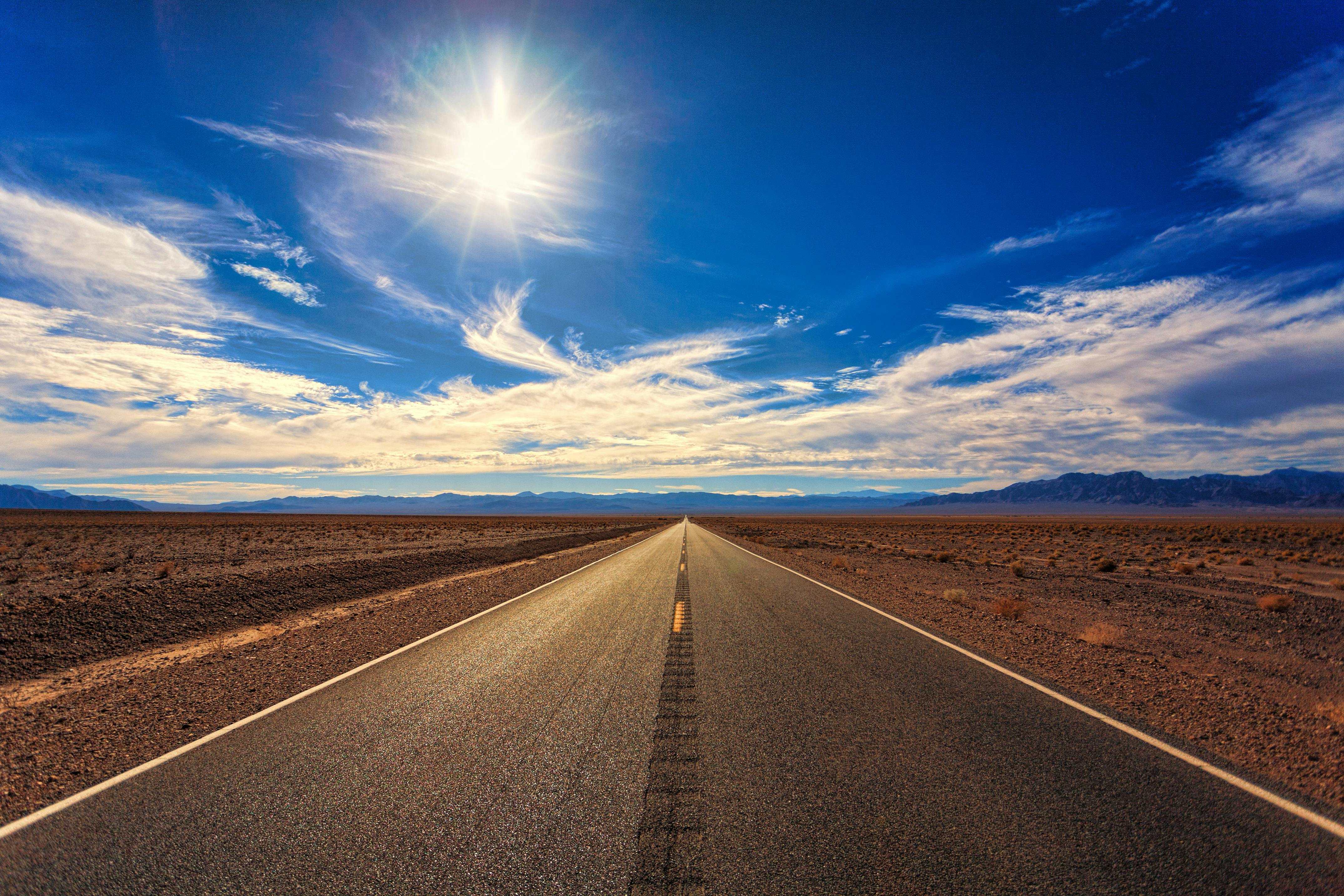 Moving truck traveling on an open South African road