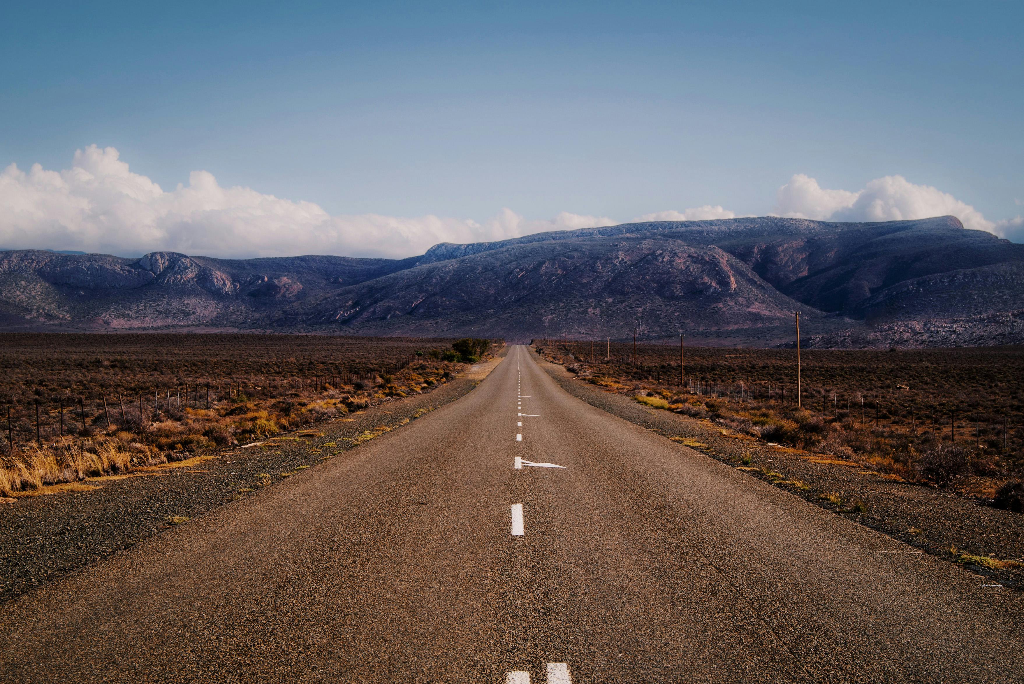 Moving truck on the open road